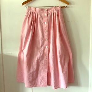 Vintage summer skirt w/ side pockets, button front